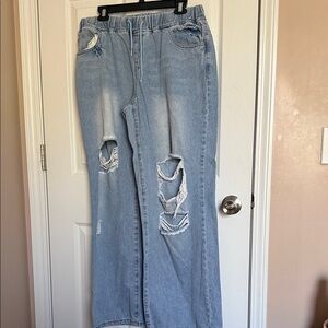 Light Wash Distressed Jeans